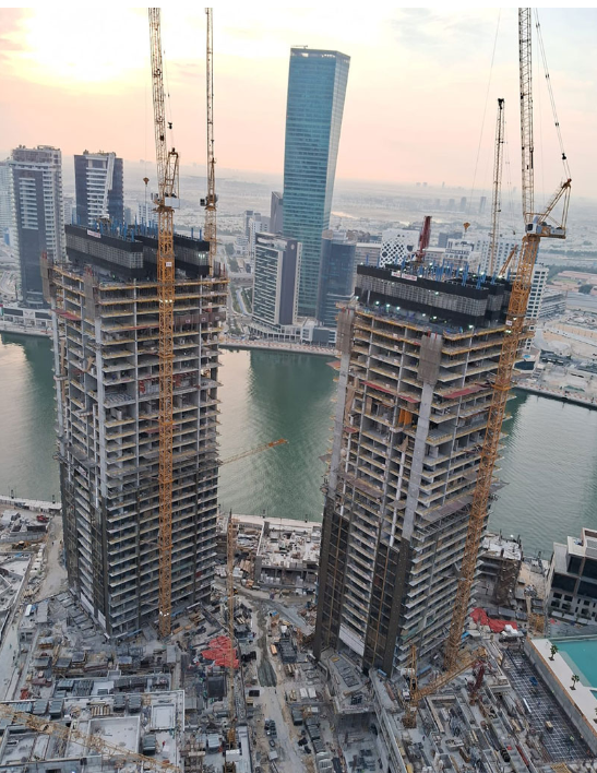 Construction towers and cranes