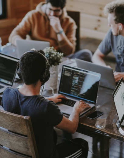 Engineers collaborating