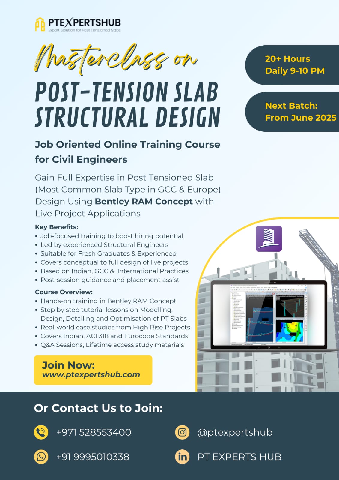 Post tension masterclass poster